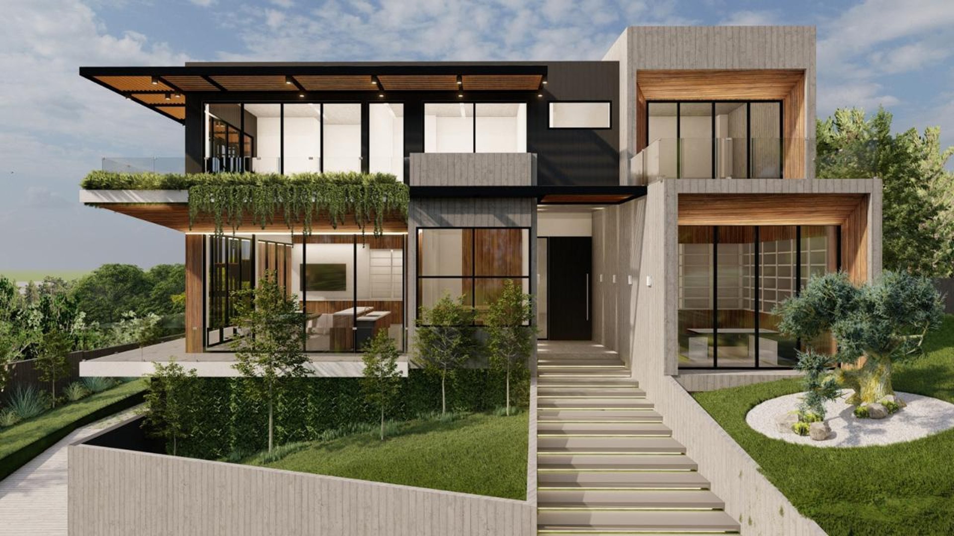 Casa minimalista en venta KM 10.5 CAES 6 habs y gimnasio Ref-5653