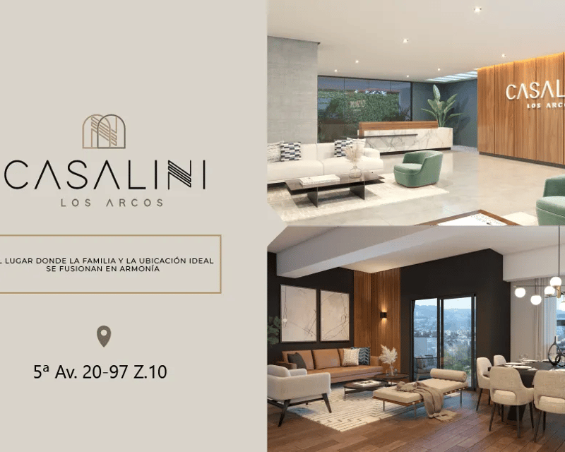 Vendo Apartamentos en Casalini Los Arcos Zona 10 Ref-4635
