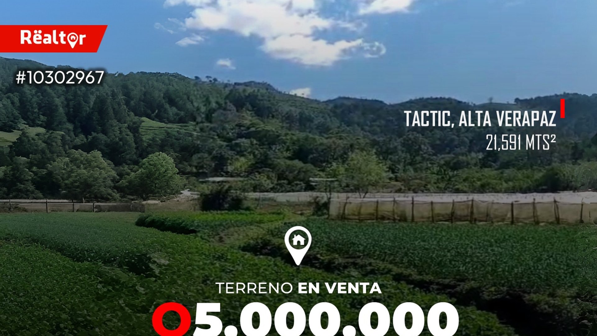 Terreno en venta en Tactic, Alta Verapaz