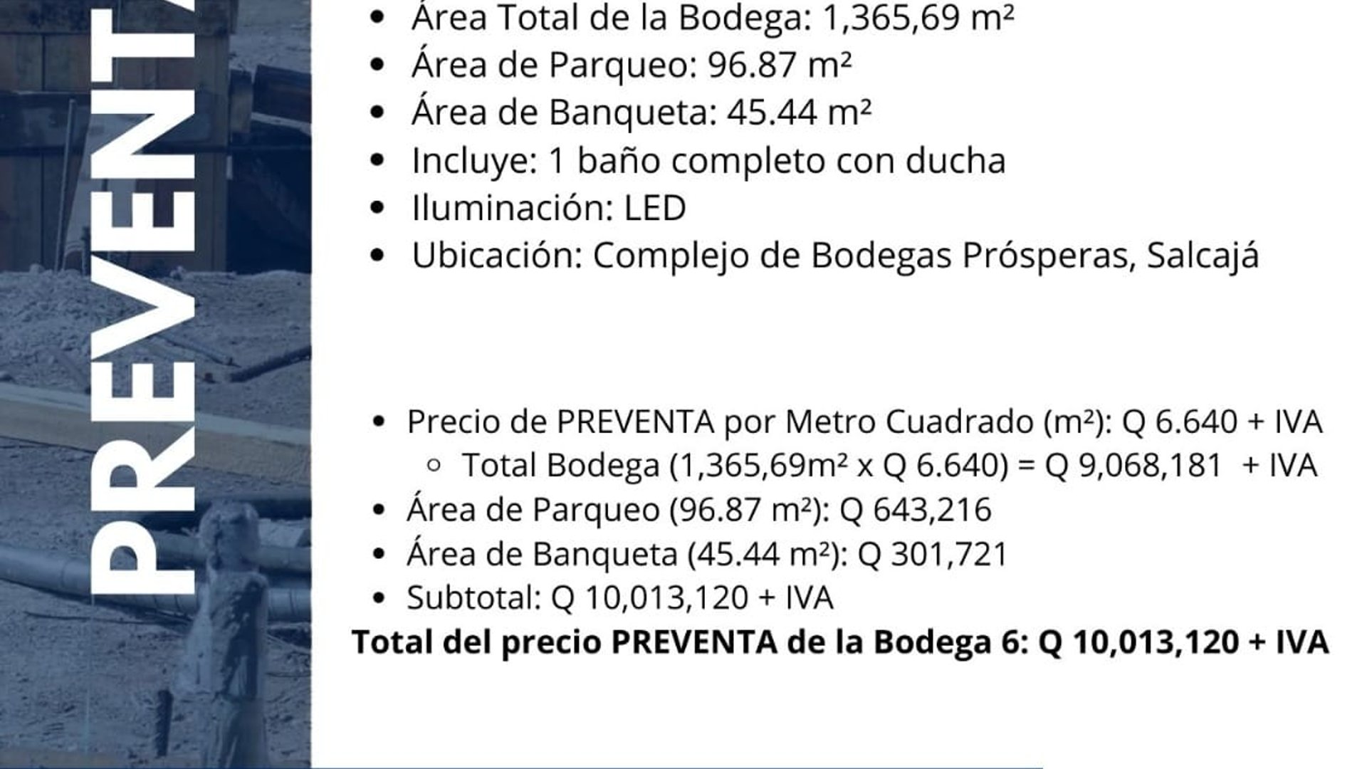 Venta de bodegas en Complejo Prósperas | Salcajá Quetzaltenango | 7 Bodegas diferentes tamaños - Miniatura 19