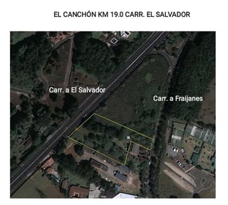 Terreno en Alquiler/Venta Canchón Km. 19 Carretera a El Salvador Ruta CA-1 Orien