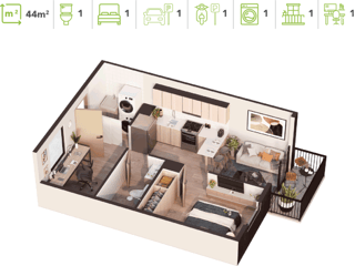 Pre-Venta en Apartamento de 3 Habitación en Atanasio - 3
