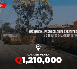 Casa en Venta en Condominio Paseo Colonial, Sacatepequez
