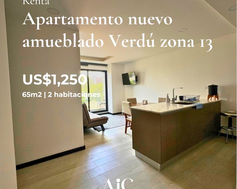 APARTAMENTO NUEVO AMUEBLADO PARA ESTRENAR 2 HABITACIONES, EDIFICIO VERDU Z.13