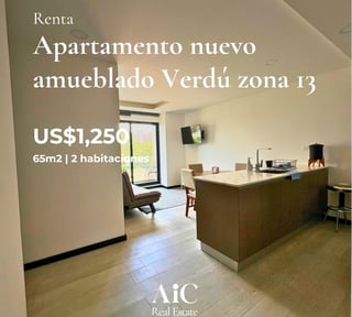 APARTAMENTO NUEVO AMUEBLADO PARA ESTRENAR 2 HABITACIONES, EDIFICIO VERDU Z.13