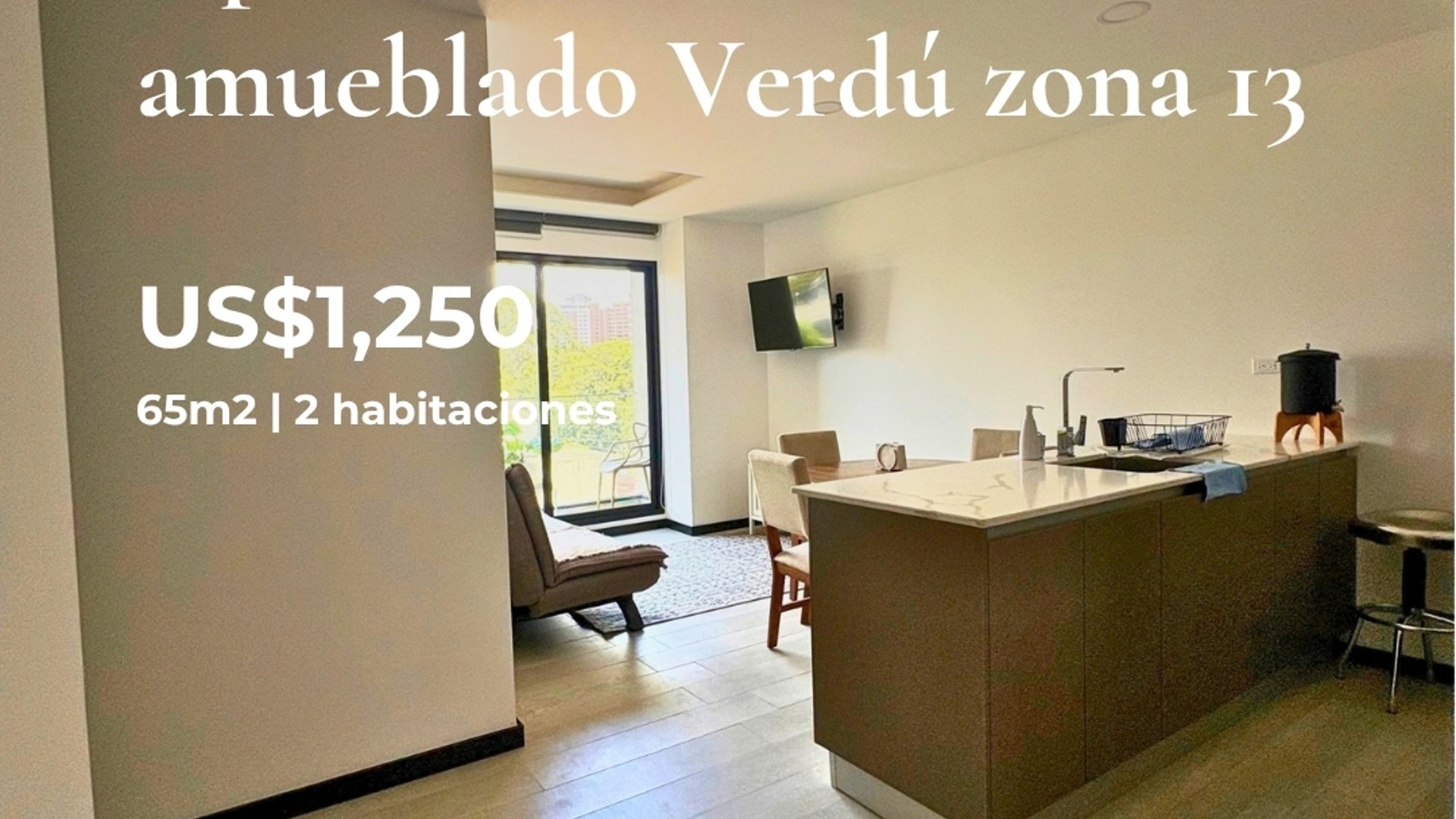 APARTAMENTO NUEVO AMUEBLADO PARA ESTRENAR 2 HABITACIONES, EDIFICIO VERDU Z.13