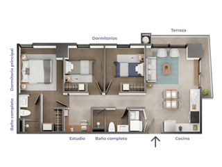 en venta apartamento en Planos en la zona 15 V.H. II - Image 4