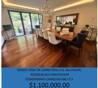 VENDO CASA EN CARRETERA A EL SALVADOR CONDOMINIO CAMELIAS