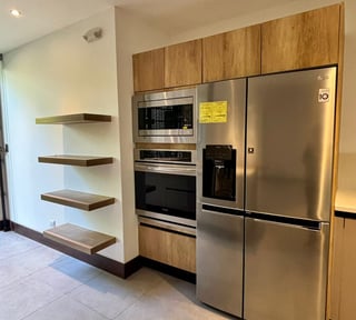 Apartamento con jardin y linea blanca en renta en zona 16 Ref-5371
