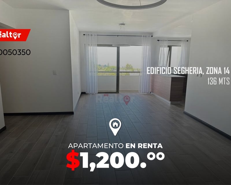 Apartamentos en renta en Edificio Segheria zona 14
