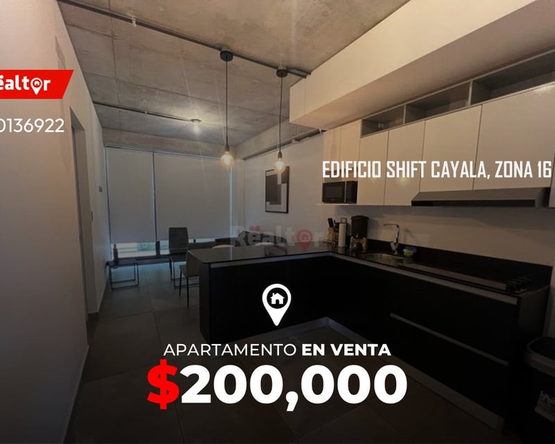 Apartamento en venta en edificio shift cayala zona 16