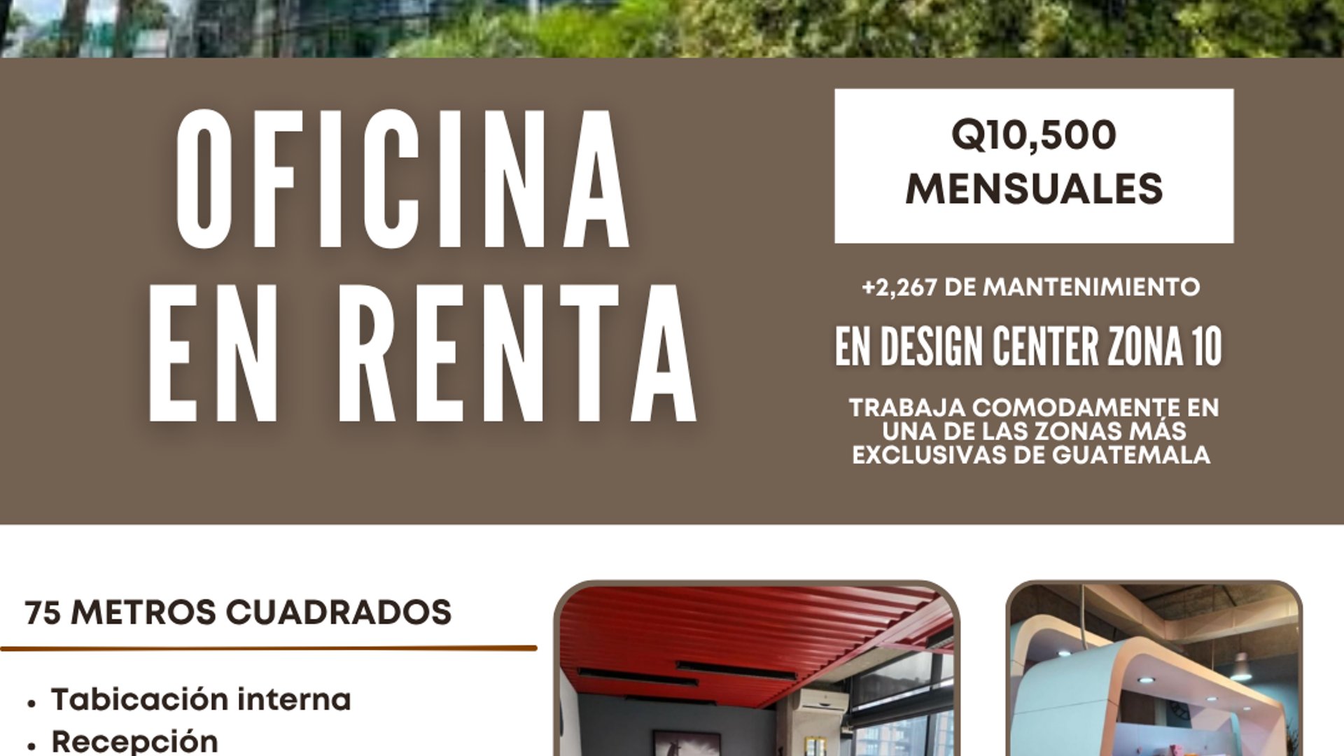 Oficina Premium Equipada de 75m² en Design Center Zona 10 - Image 1