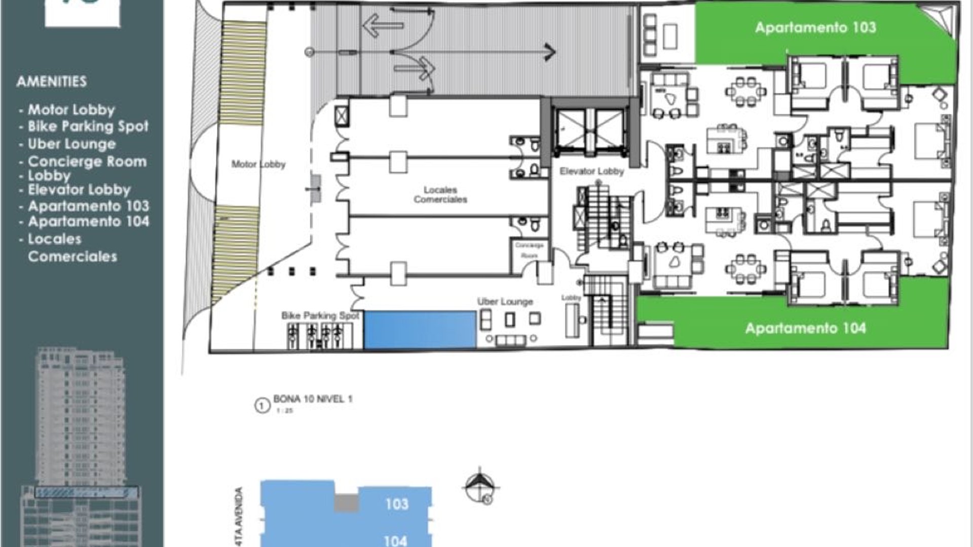 Locales comerciales NUEVOS, en Renta Zona 10, Edificio Bonadiez - Miniatura 2