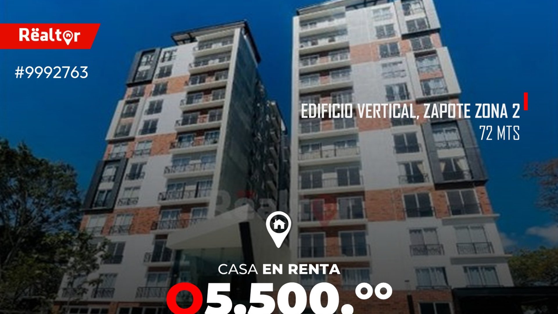 Apartamento en renta en Edificio Vertical Zapote zona 2