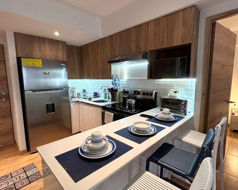 Apartamento amueblado de 2 habitaciones en Zona 9 Ref-5460