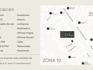 VILA QUINCE /  Apartamentos en Venta, zona 15 - 2