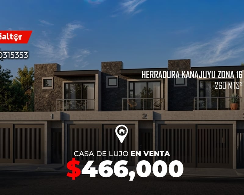 Casa de lujo en venta en Herradura Kanajuyu zona 16