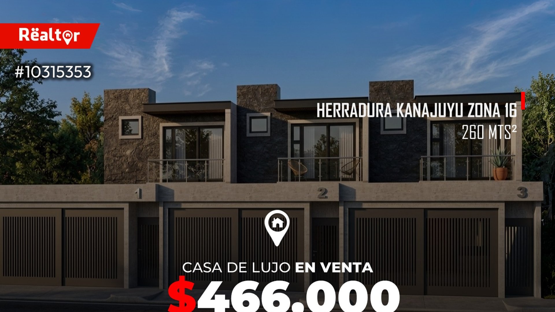 Casa de lujo en venta en Herradura Kanajuyu zona 16