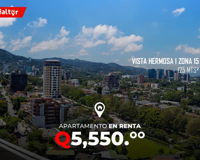 Apartamento en renta en Vista Hermosa 1 Zona 15