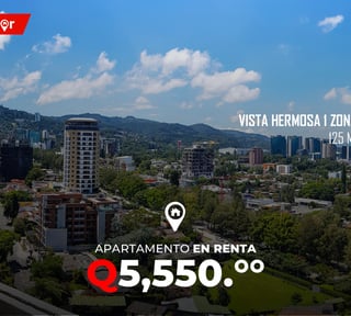 Apartamento en renta en Vista Hermosa 1 Zona 15