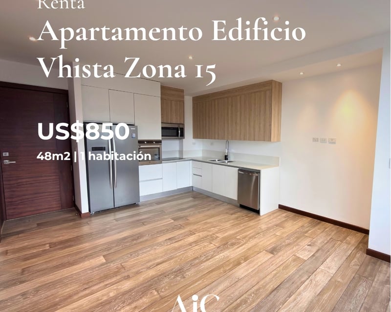 APARTAMENTO CON LÍNEA BLANCA,  EDIF. VHISTA, ZONA 15