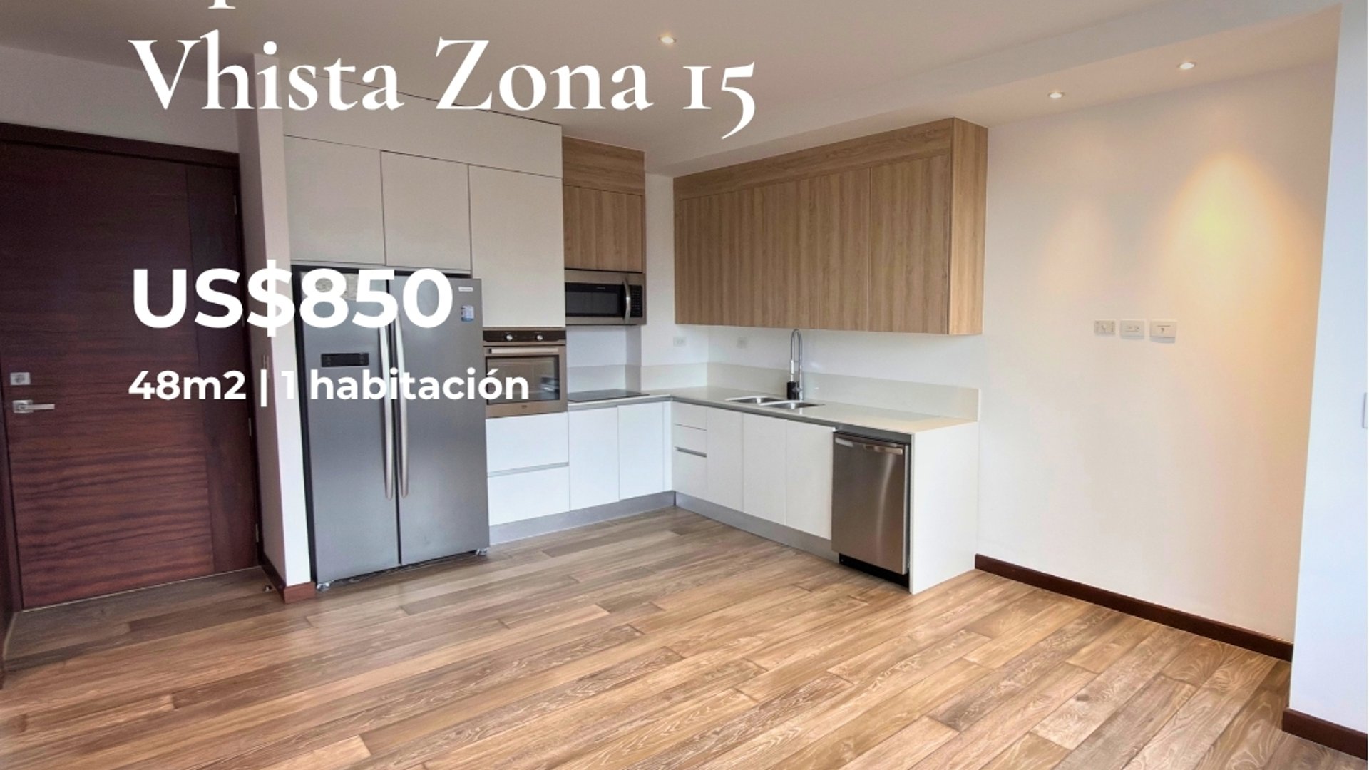 APARTAMENTO CON LÍNEA BLANCA,  EDIF. VHISTA, ZONA 15