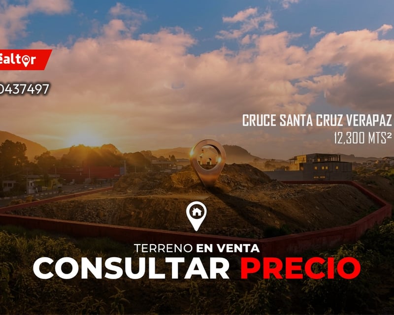 Terreno en venta en cruce Santa Cruz Verapaz 