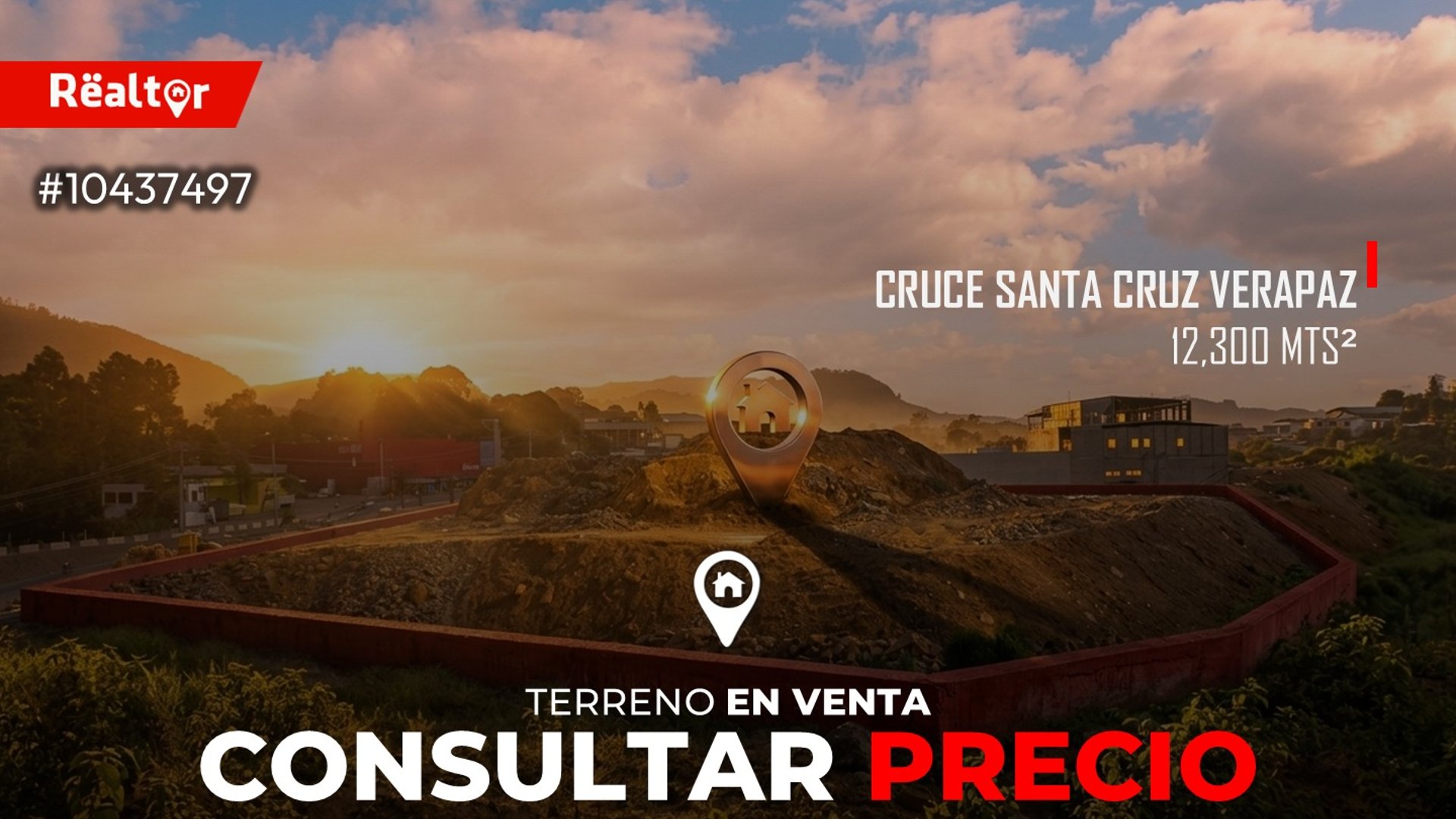 Terreno en venta en cruce Santa Cruz Verapaz 