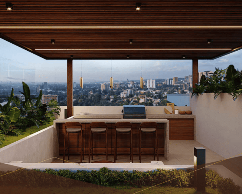 Apartamento con terraza en Zona 10 Guatemala