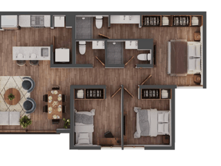 VENTA DE APARTAMENTO PARA ESTRENAR - SAN ISIDRO 20/21, ZONA 16 - 2
