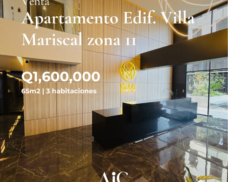 APARTAMENTO EDIFICIO VILLA MARISCAL 65 MTS2, 3 DORMITORIOS, ZONA 11