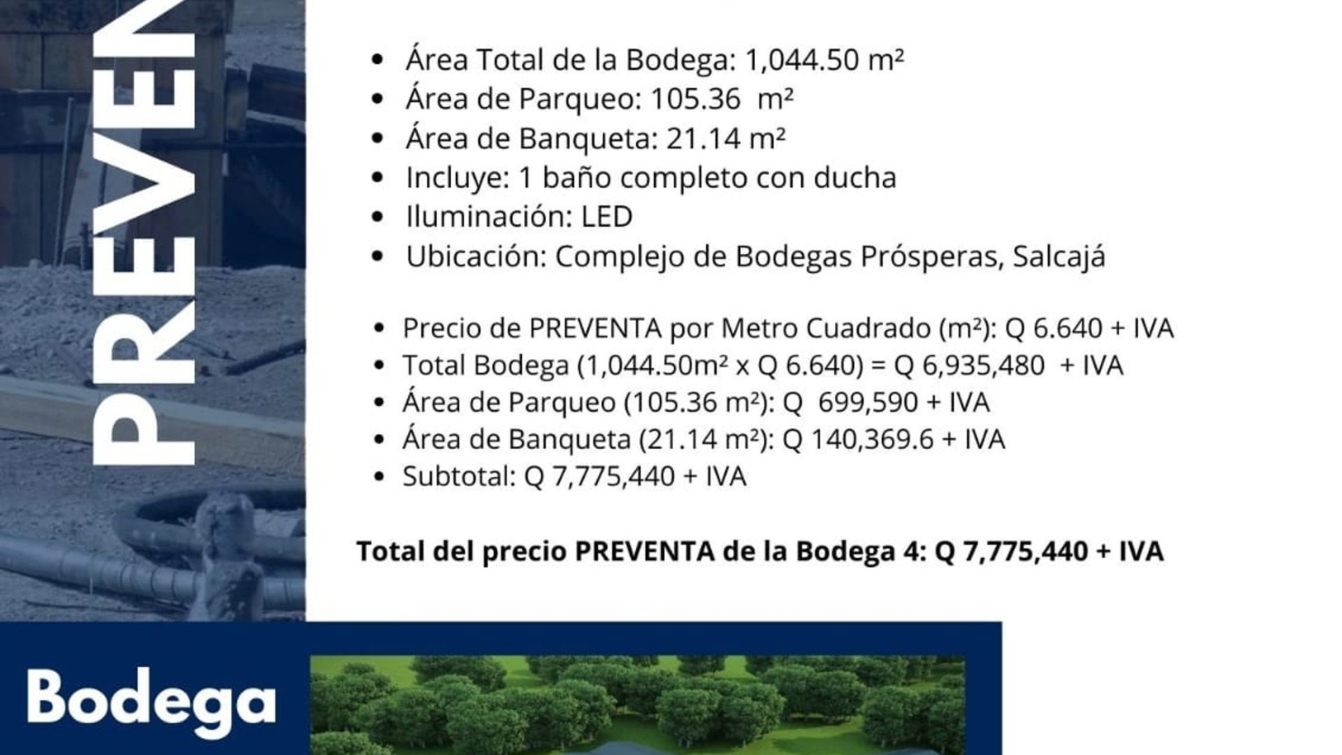Venta de bodegas en Complejo Prósperas | Salcajá Quetzaltenango | 7 Bodegas diferentes tamaños - Miniatura 18