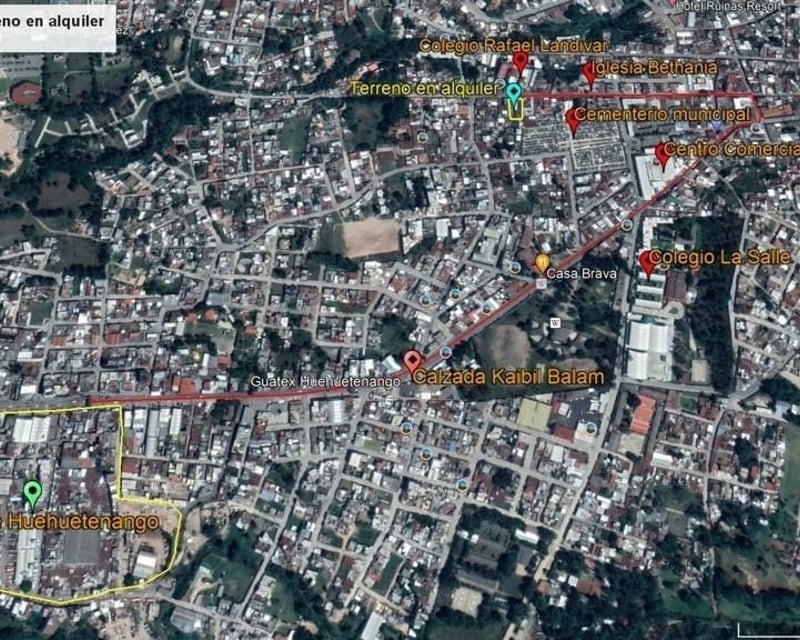 Terreno en renta en Hueheutenango para negocio