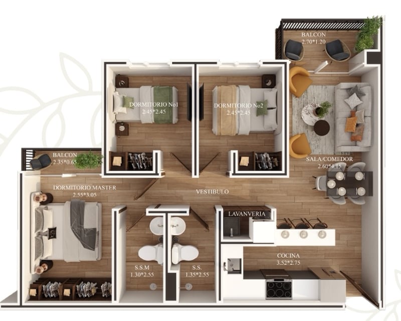 Vendo Apartamento Tipo " B y C " en Torre Paseo del Bosque