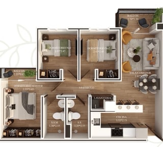 Vendo Apartamento  Tipo  " B y C " en Torre Paseo del Bosque