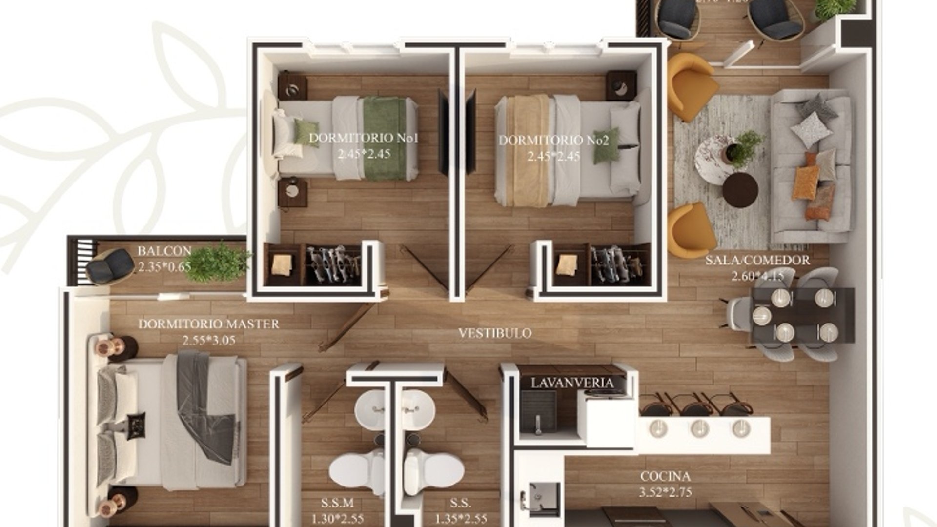 Vendo Apartamento  Tipo  " B y C " en Torre Paseo del Bosque