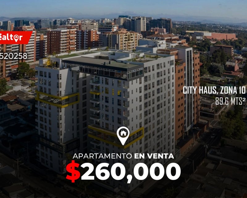 Apartamento en Venta en Edificio City Haus, zona 10