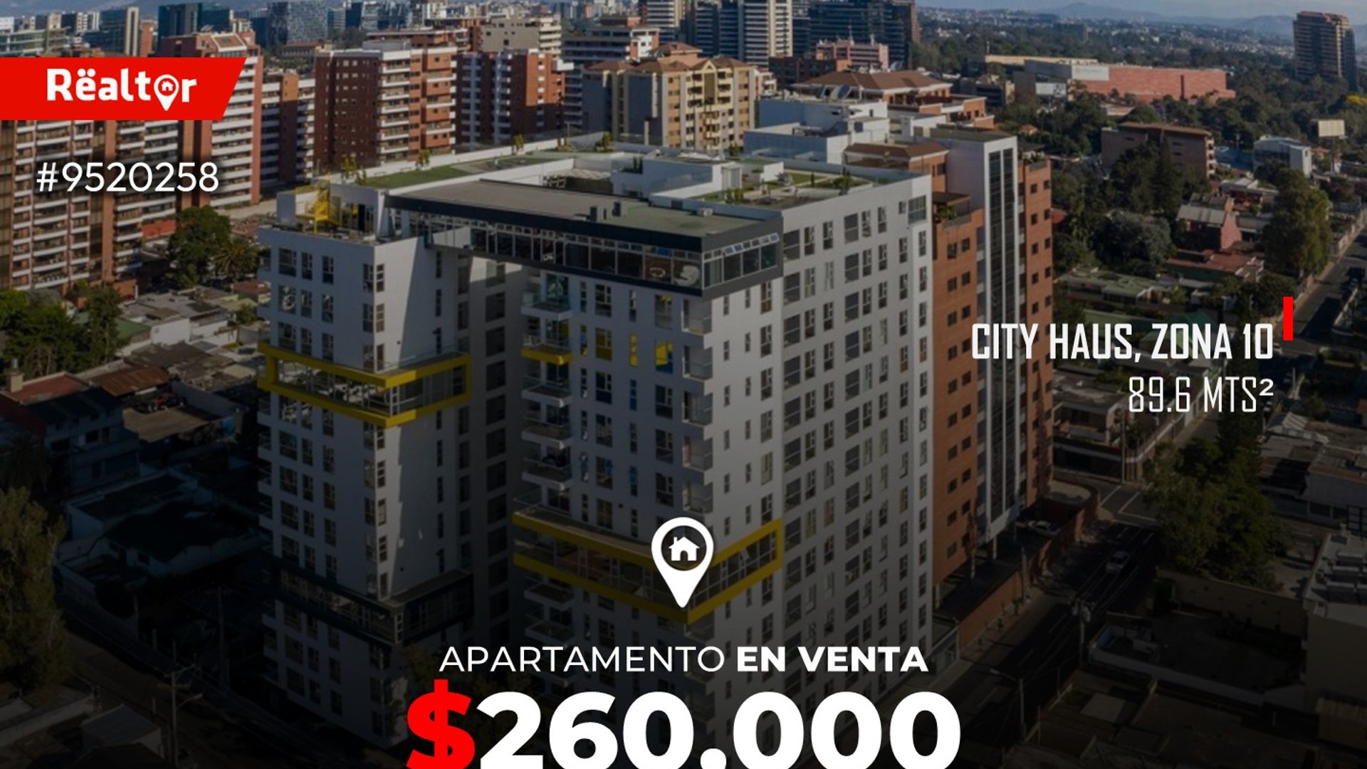 Apartamento en Venta en Edificio City Haus, zona 10