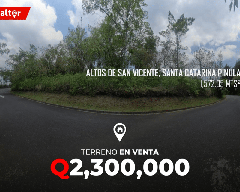 Terreno en Venta en Altos de San Vicente, Sta Catarina Pinula