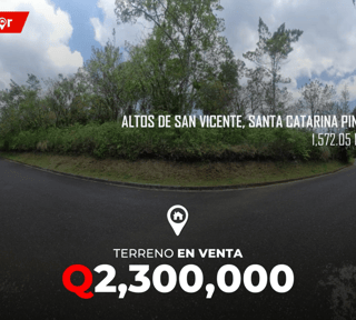Terreno en Venta en Altos de San Vicente, Sta Catarina Pinula