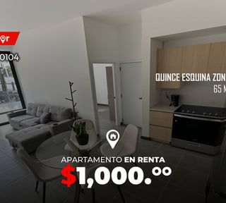 Apartamento en renta en Quince Esquina zona 15