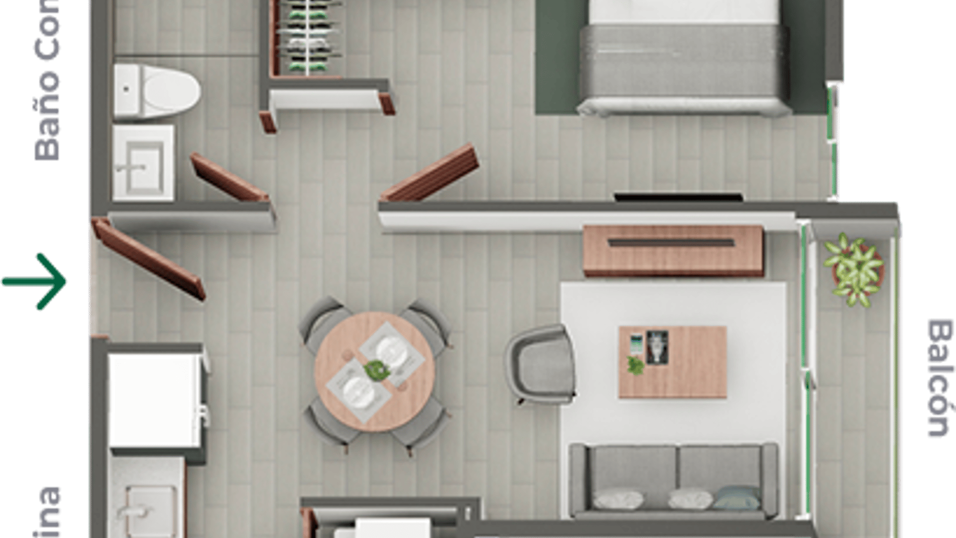Apartamento nuevo de 1 habitación en venta en zona 15 - Miniatura 12