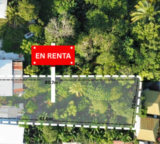 Terreno Comercial en Renta (Sobre Calle Principal) en Alta Verapáz