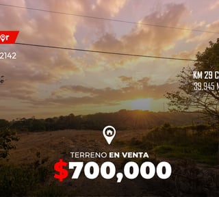 Venta de terreno KM 29 CAES