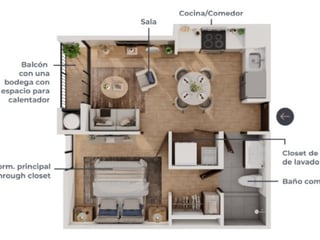 Apartamento en Pre-Venta 1 Habitación Zona 11 - S41 - Image 29