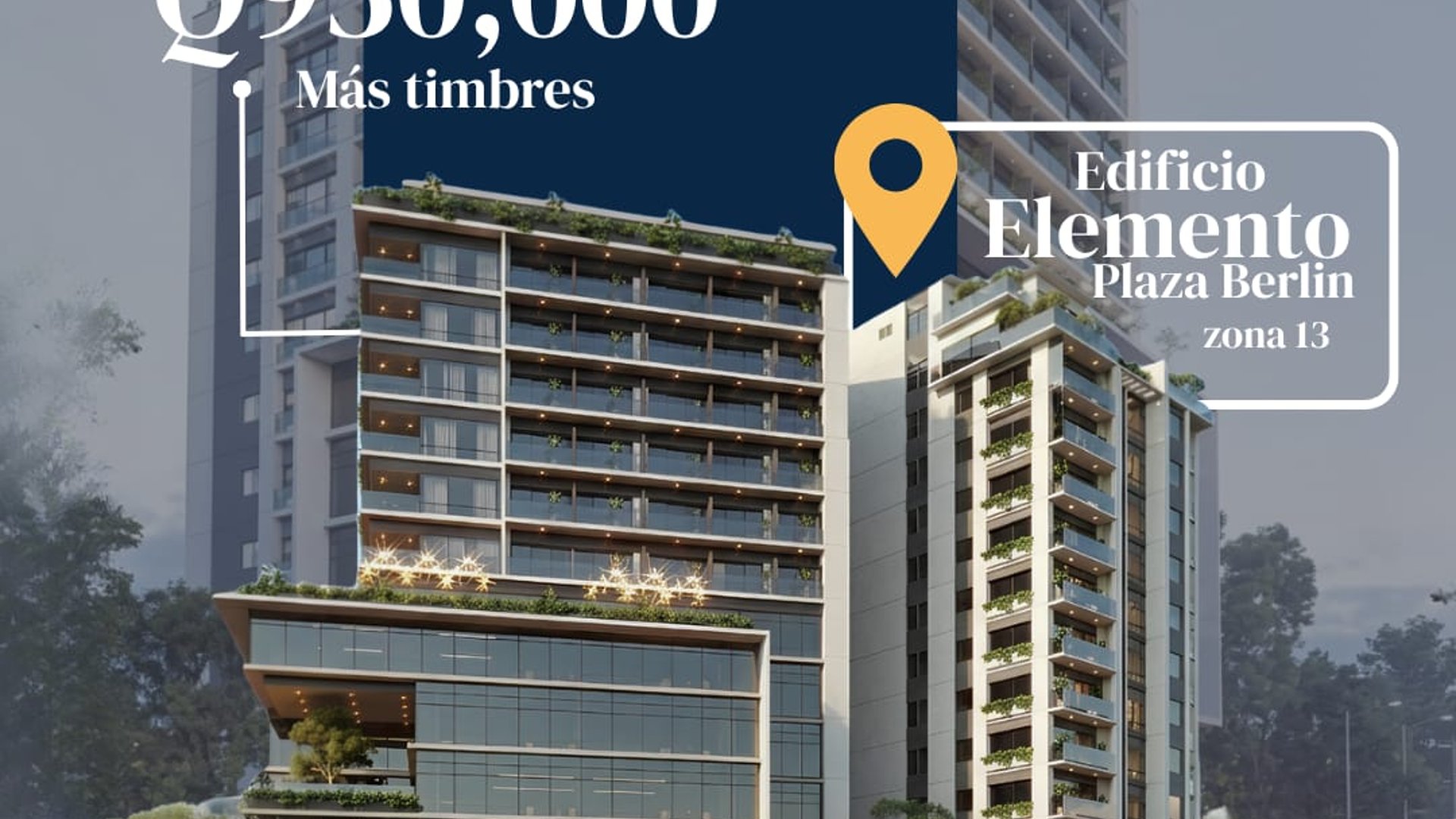 Apartamento en Venta zona 13  Edificio Elemento Plaza Berlín - Image 1
