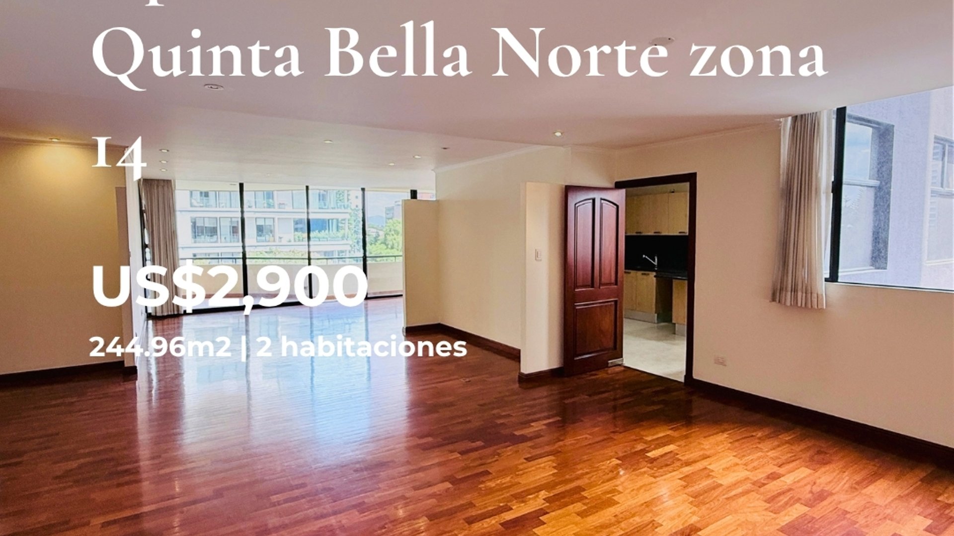 APARTAMENTO AMPLIO CON BALCÓN 2 HABITACIONES. QUINTA BELLA NORTE, Z. 14