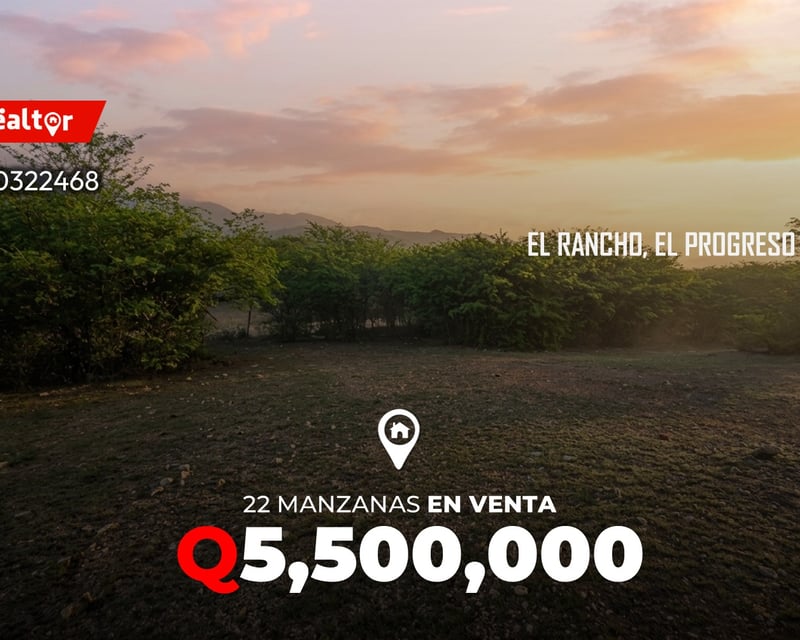 22 Manzanas en venta en El Rancho, El Progreso 