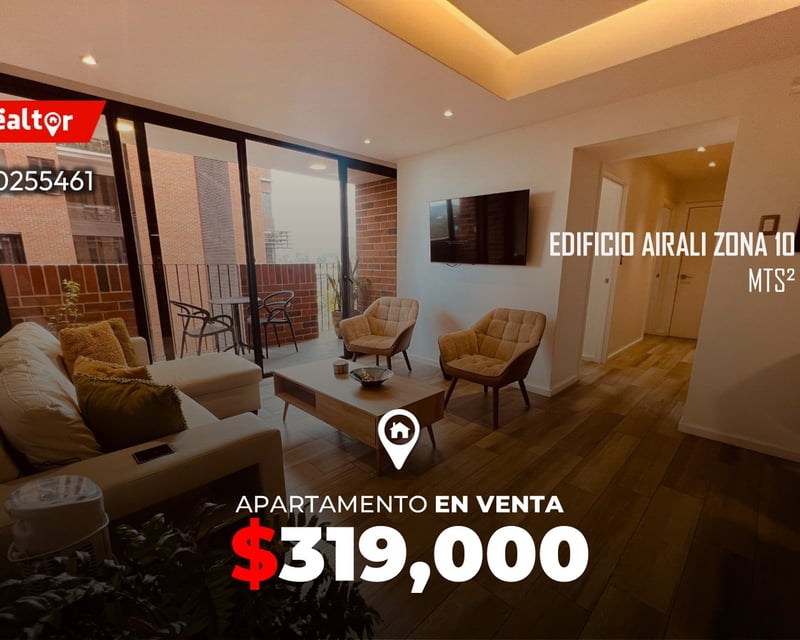 Apartamento en venta en edificio Airali zona 10
