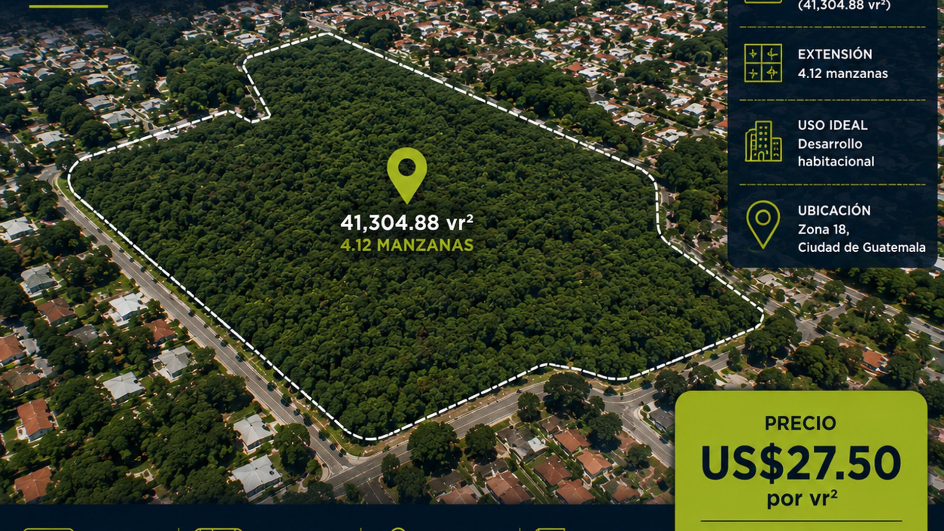 TERRENO EN VENTA EN ZONA 18 – OPORTUNIDAD PARA DESARROLLO INMOBILIARIO